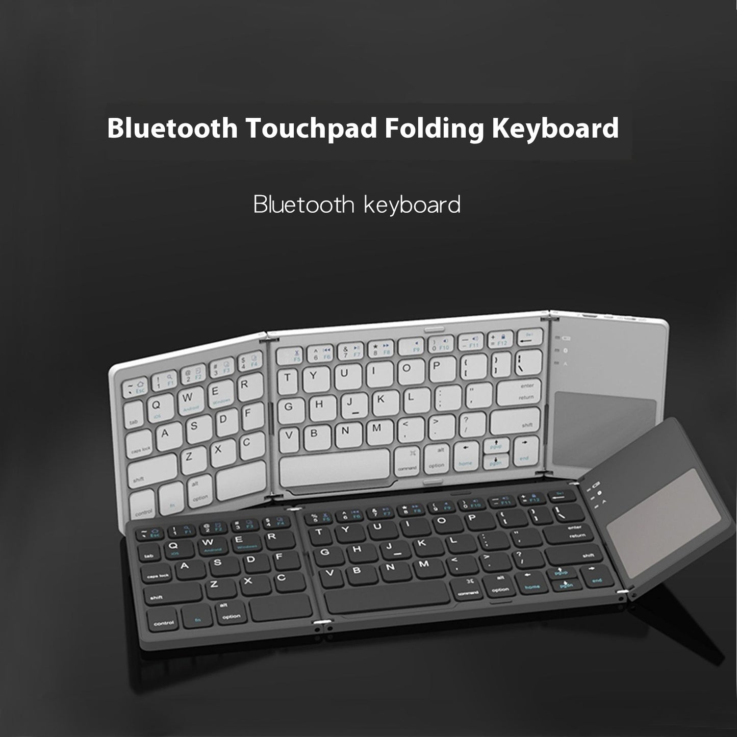 Mini Tri-fold Bluetooth Keyboard Portable Thin