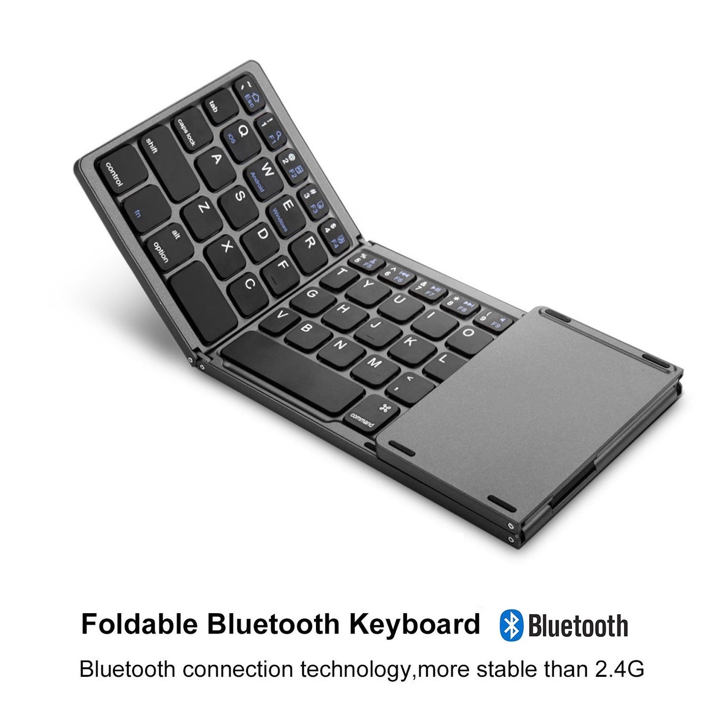 Mini Tri-fold Bluetooth Keyboard Portable Thin