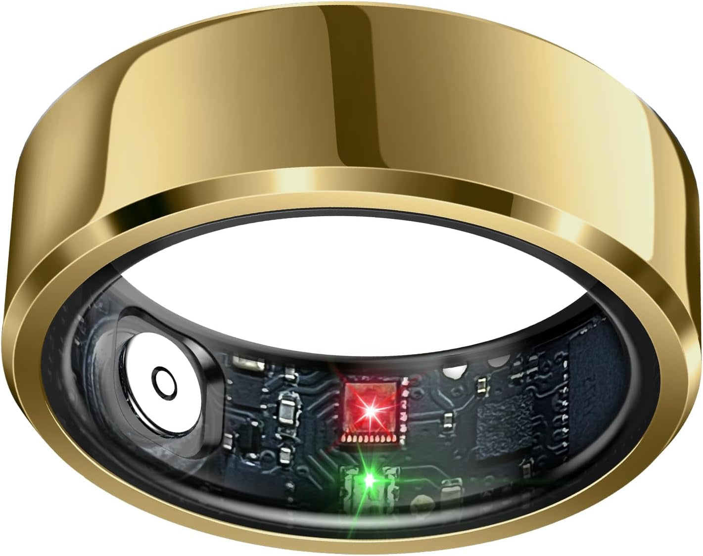 Sleep Tracker Ring with Heart Rate, Waterproof Fitness Ring for Activity Monitoring/Steps/Distance/Calories, Air Gestures, up to 7-Day Battery, for Ios Android (Silver,#12)