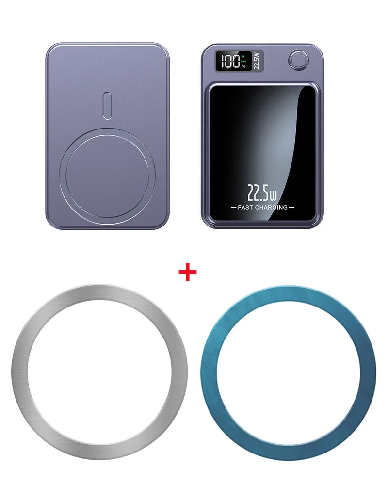 10000Mah Portable Magnetic Power Bank PD20W Wireless Fast Charging for Magsafe Battery Pack for Iphone Xiaomi Huawei Samsung Etc