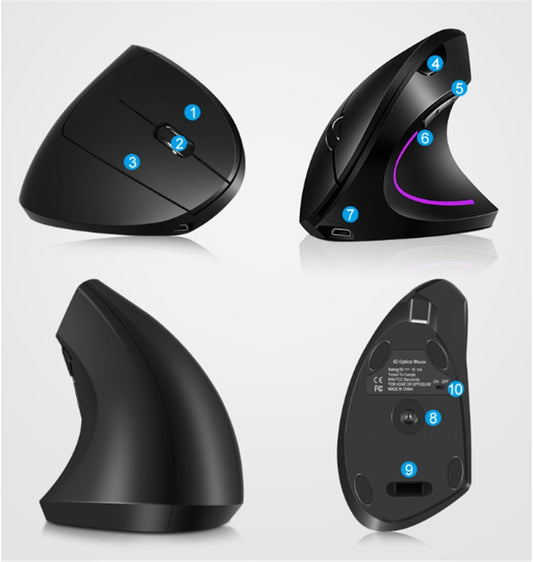 Vertical Mouse Computer Notebook Desktop USB