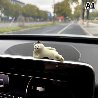 2024 Cute Car Accessories Interior Creative Lazy Cat Car Center Console Ornaments Accessories Kawaii Car Accessories Funny