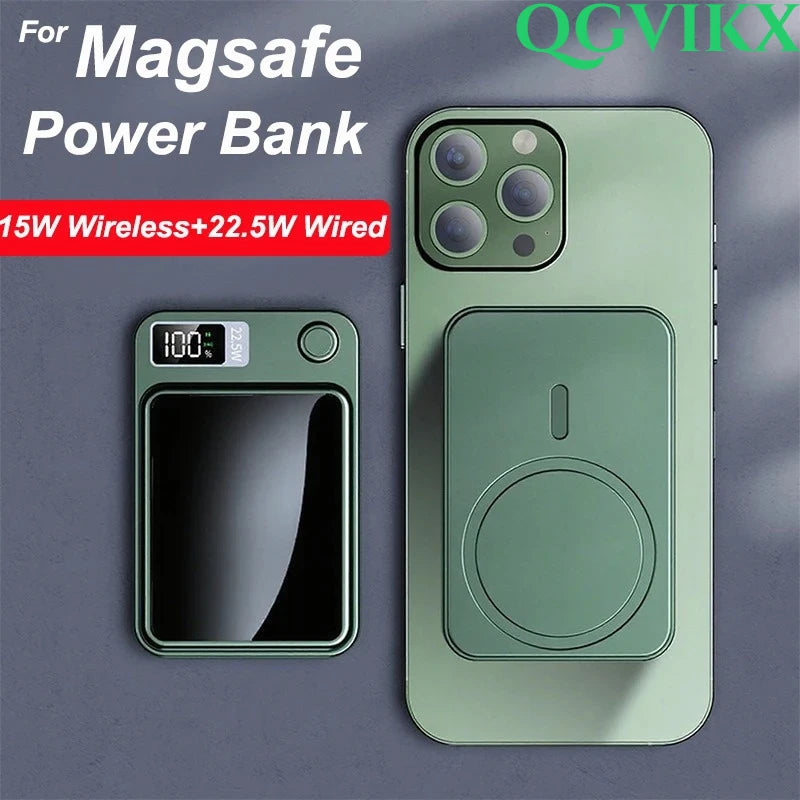 10000Mah Portable Magnetic Power Bank PD20W Wireless Fast Charging for Magsafe Battery Pack for Iphone Xiaomi Huawei Samsung Etc