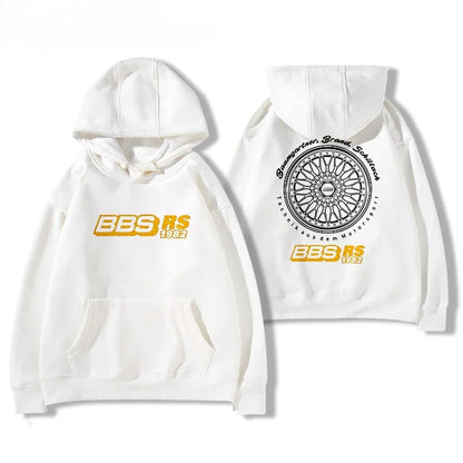 2024Bbs Wheel Printed Hoodie Men'S and Women'S Car Modification Culture Four Seasons All Loose Casual Jacket Breathable Light