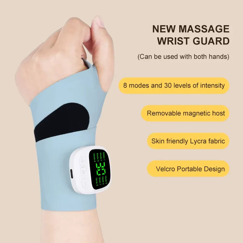 Electric Cordless Wrist Massager USB Rechargeable Vibration Relieves Tenosynovitis Massager for Carpal Tunnel Fatigue Relief