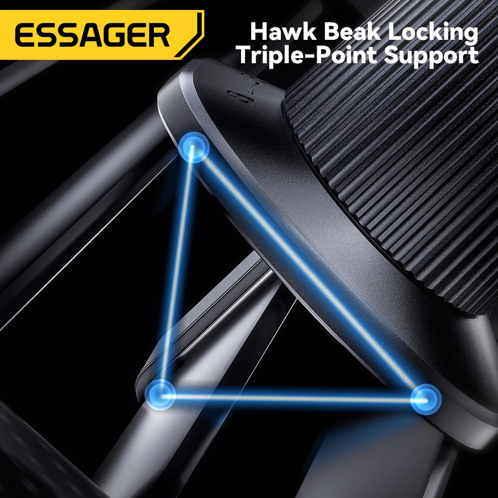 Magnetic Wireless Charger Car Phone Holder 15W RGB Seven Color Light Fast Charging Mount Stand for Iphone15 14 13Android