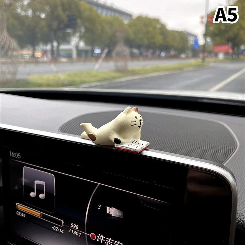 2024 Cute Car Accessories Interior Creative Lazy Cat Car Center Console Ornaments Accessories Kawaii Car Accessories Funny