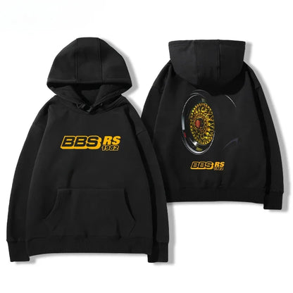 2024Bbs Wheel Printed Hoodie Men'S and Women'S Car Modification Culture Four Seasons All Loose Casual Jacket Breathable Light