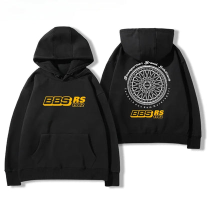2024Bbs Wheel Printed Hoodie Men'S and Women'S Car Modification Culture Four Seasons All Loose Casual Jacket Breathable Light